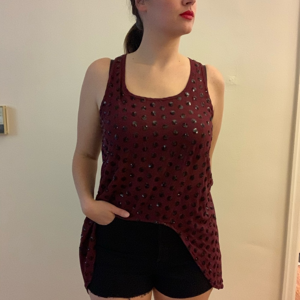 LF Sequin open back tank
